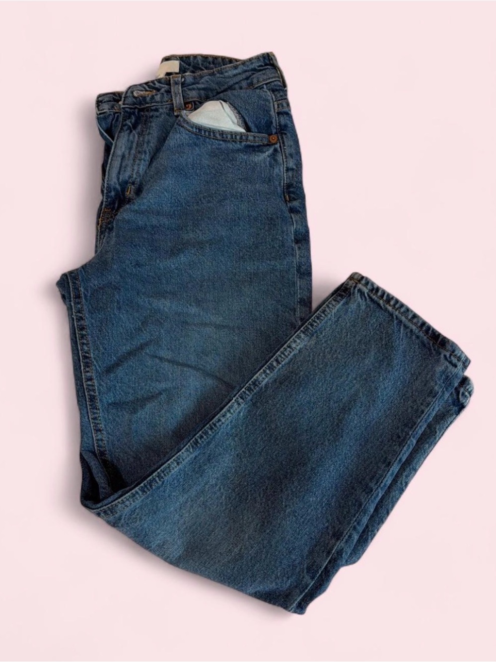 H&M Dark Blue Relaxed Denim Jeans